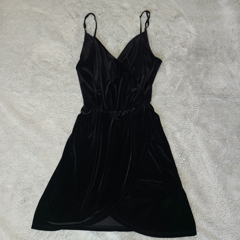 Abercrombie & Fitch Mini Velvet Dress Womens Small Black Holiday Dress